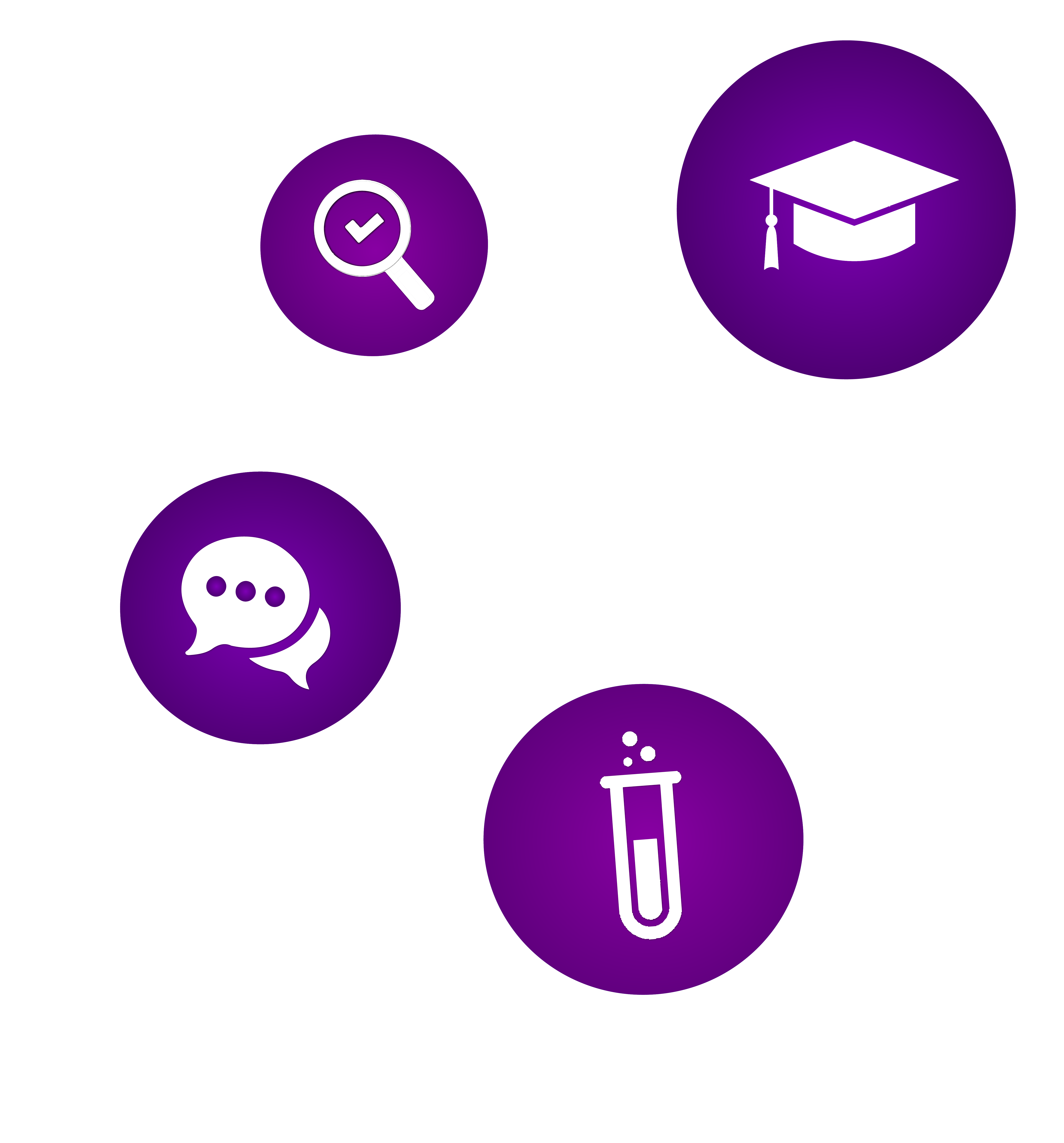 Uma imagem juntando icones que representam estudo